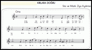 Kırlara Doğru Şarkısının Flüt Notaları