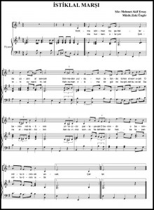İstiklal Marşı'nın Piyano Notaları