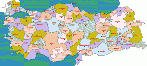 Türkiye Bölgeler ve İller Haritası