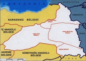 Dilsiz Doğu Anadolu Bölgesi Haritası