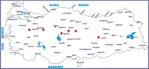 Türkiye Zeolit Yatakları Haritası