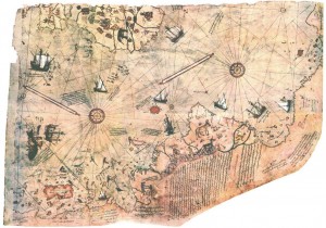 piri reis'in çizdiği ilk dünya haritası
