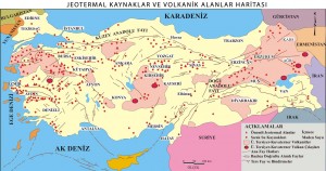 Volkanik Alanlar ve Jeotermal Kaynaklar Haritası