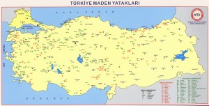 Türkiyede Madencilik Haritası